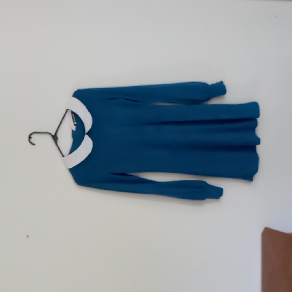 Blue knit dress